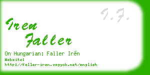 iren faller business card